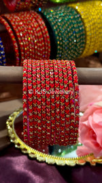 Heart glass bangles