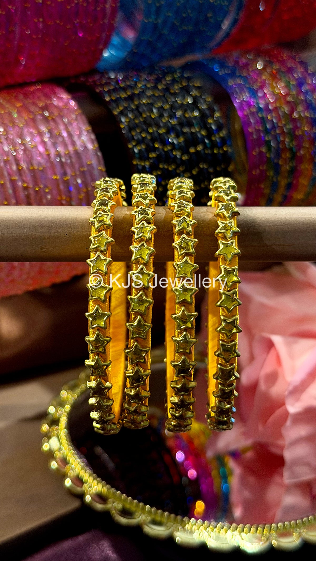 Star silk thread bangles