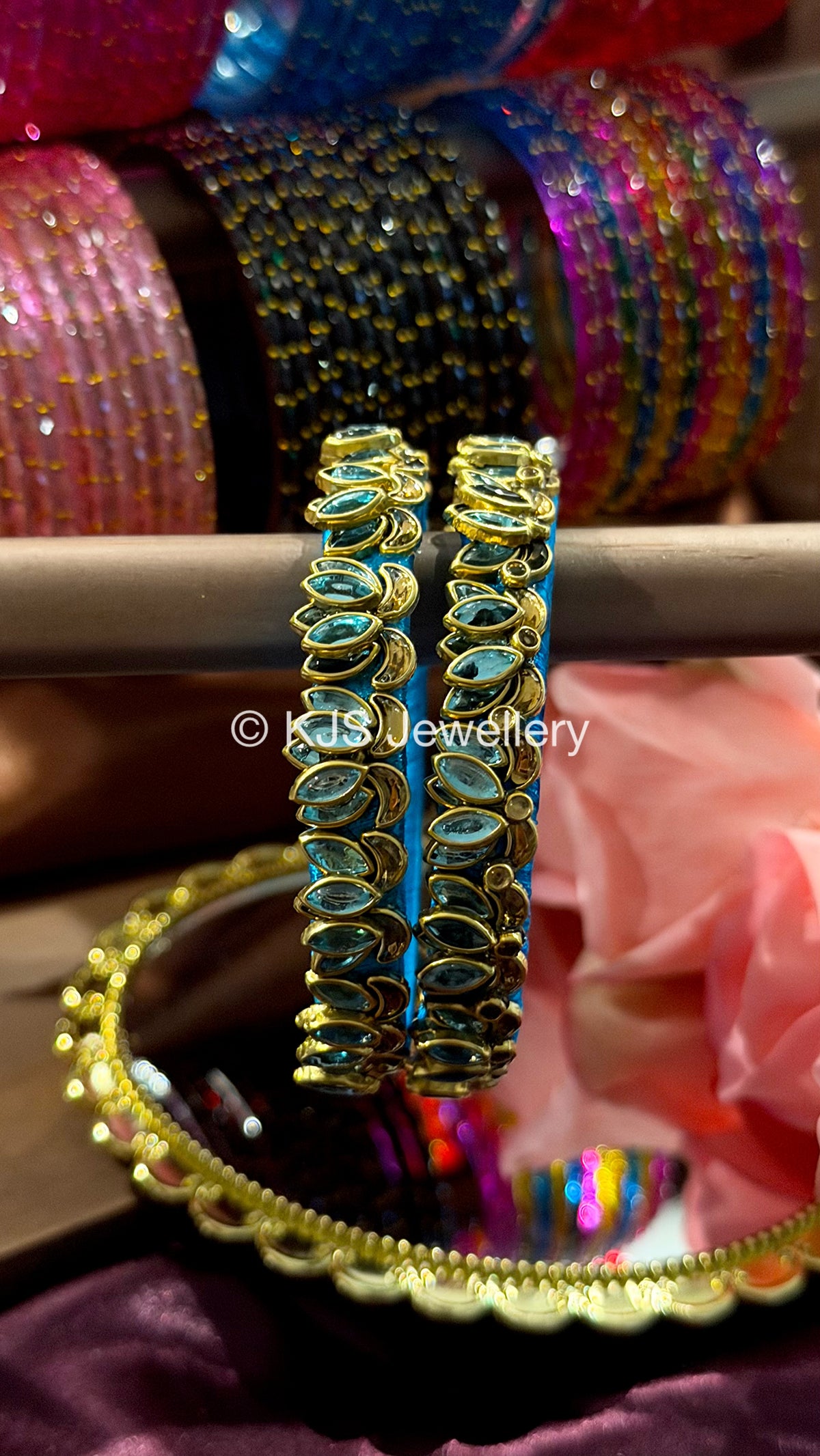 Lotus silk thread bangles