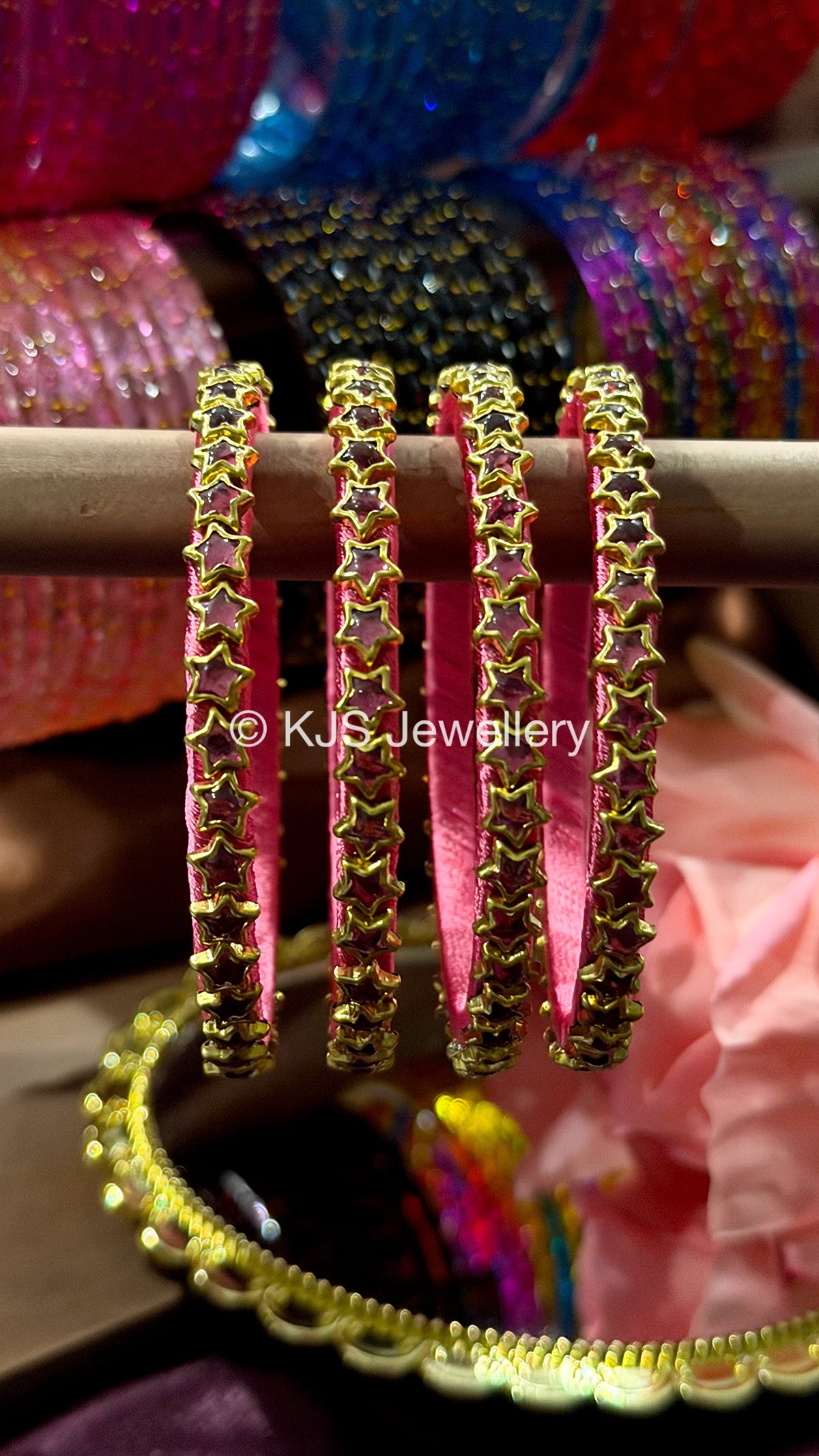 Star silk thread bangles
