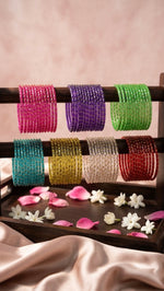 Raindrop glass bangles plus size