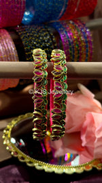 Lotus silk thread bangles