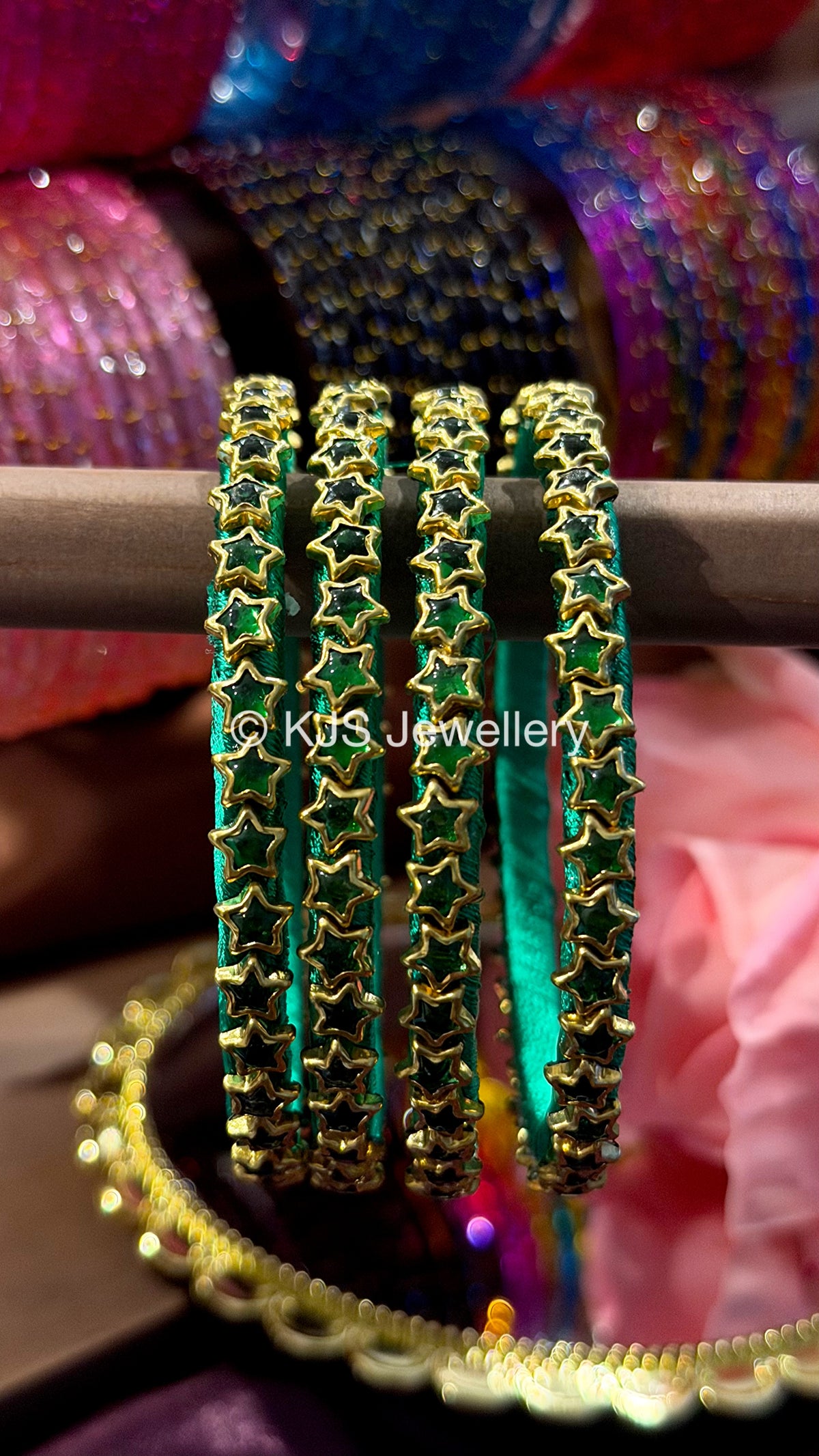 Star silk thread bangles