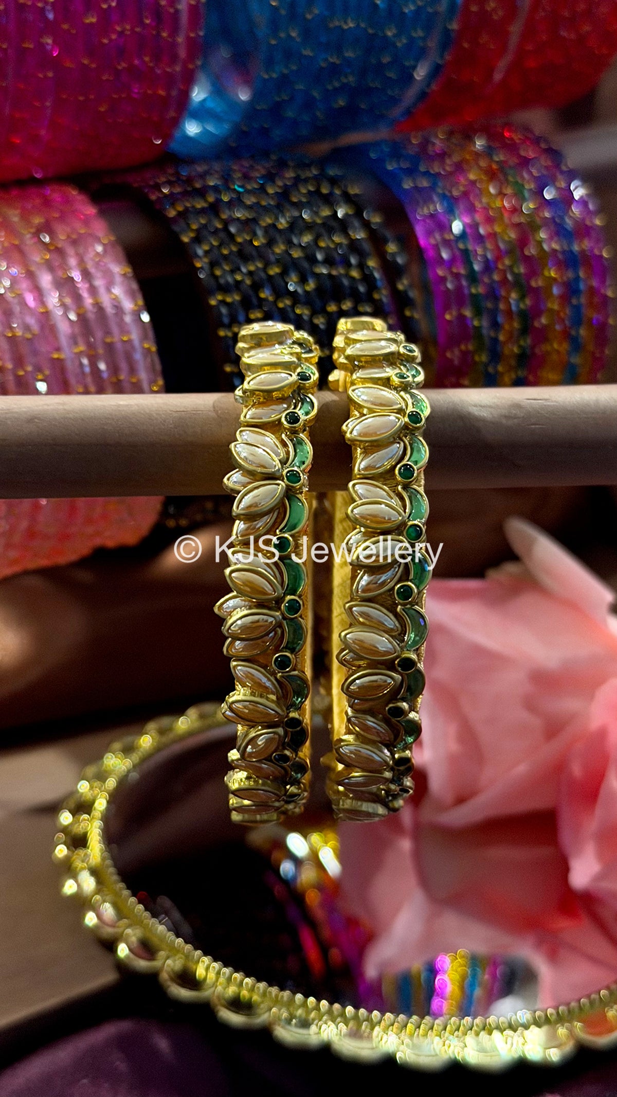 Lotus silk thread bangles