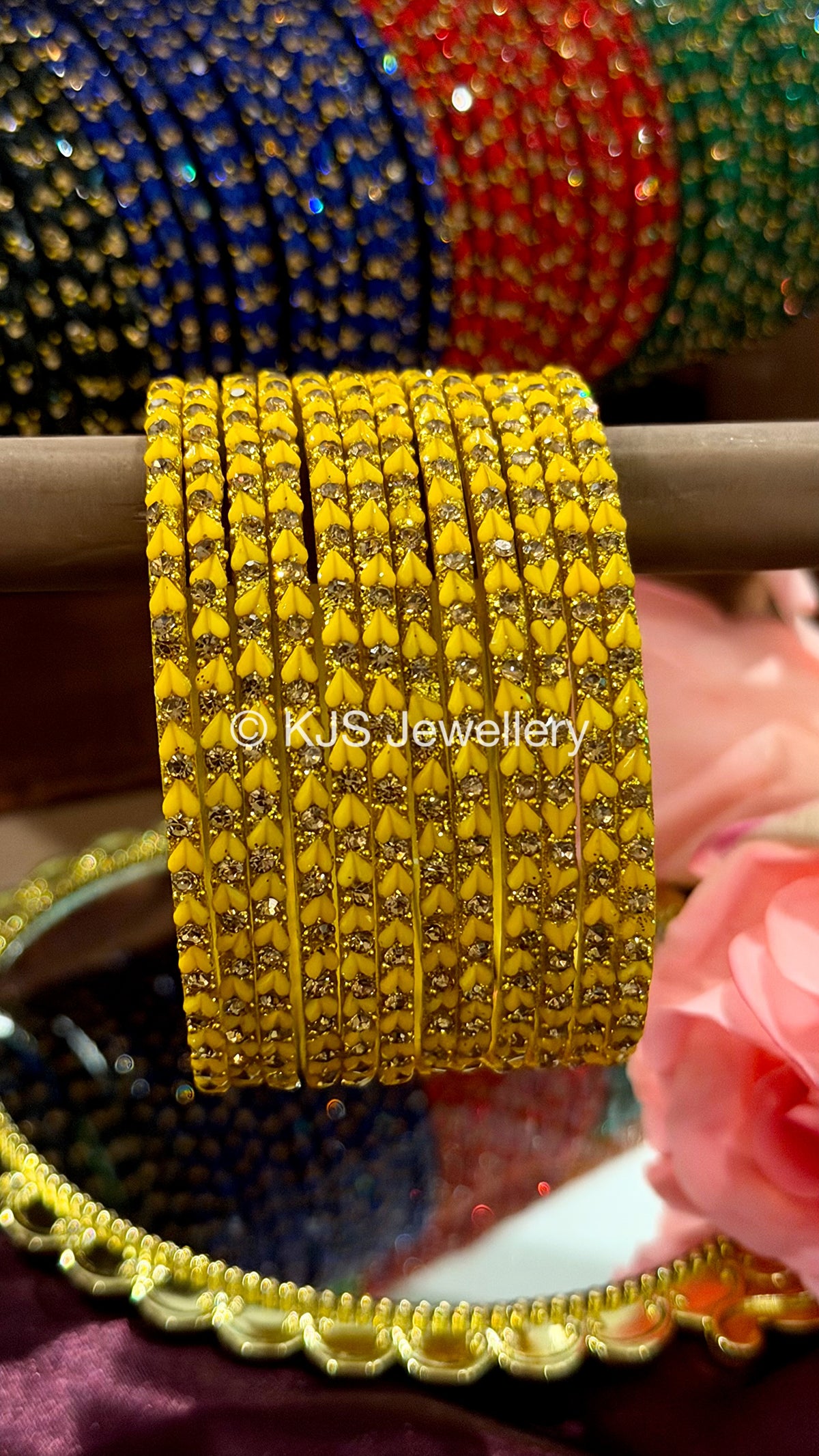 Heart glass bangles
