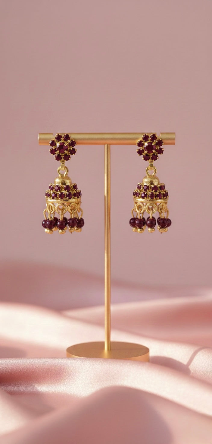 Earrings SK047 Maroon