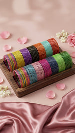 Raindrop glass bangles