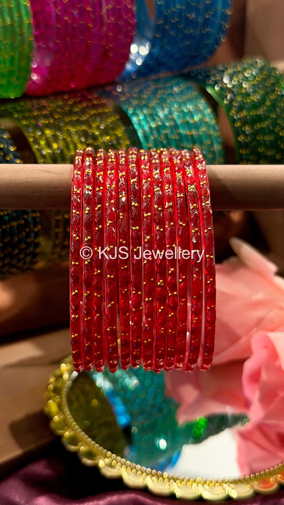 Raindrop glass bangles
