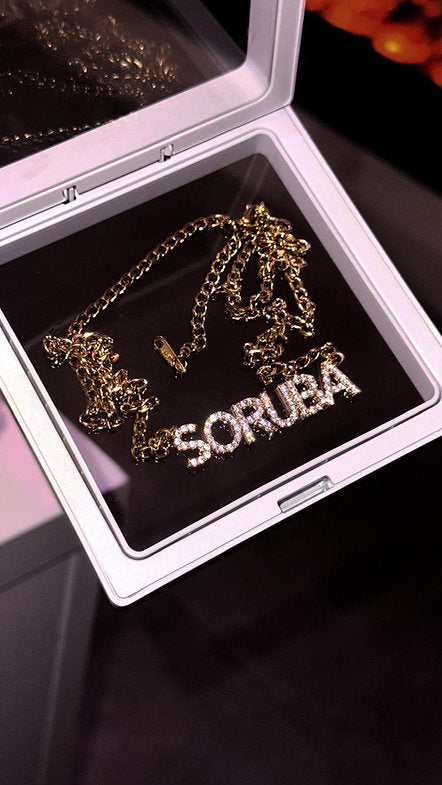 Custom Diamond Name necklace