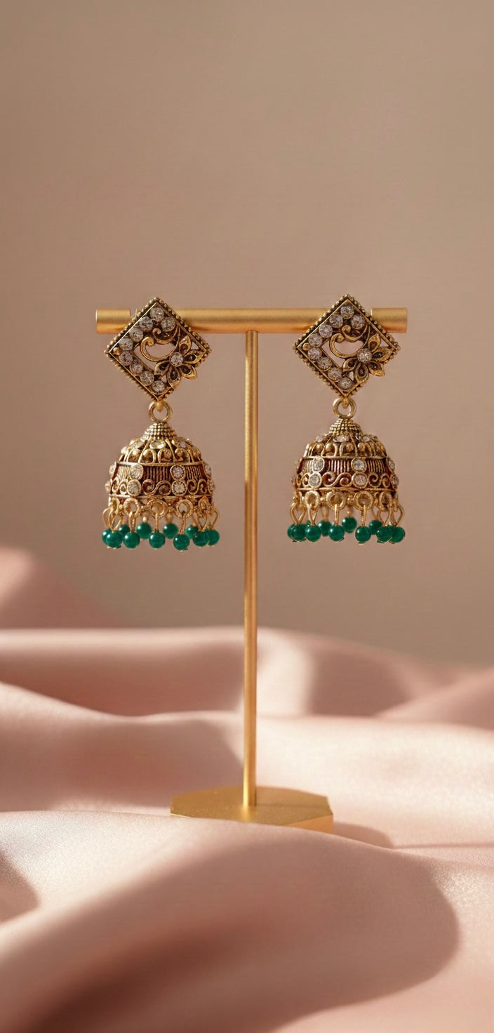 Earrings SK051 Green