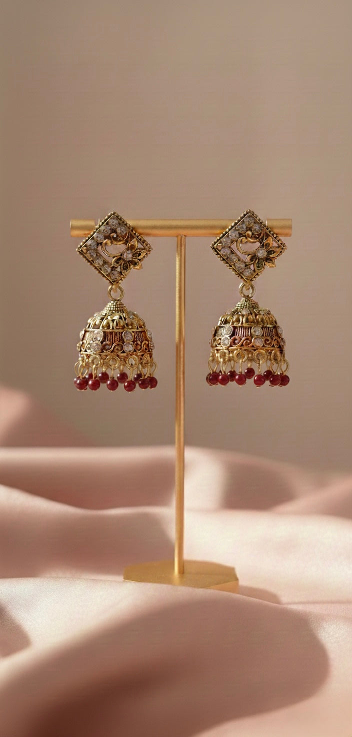 Earrings SK051 Maroon