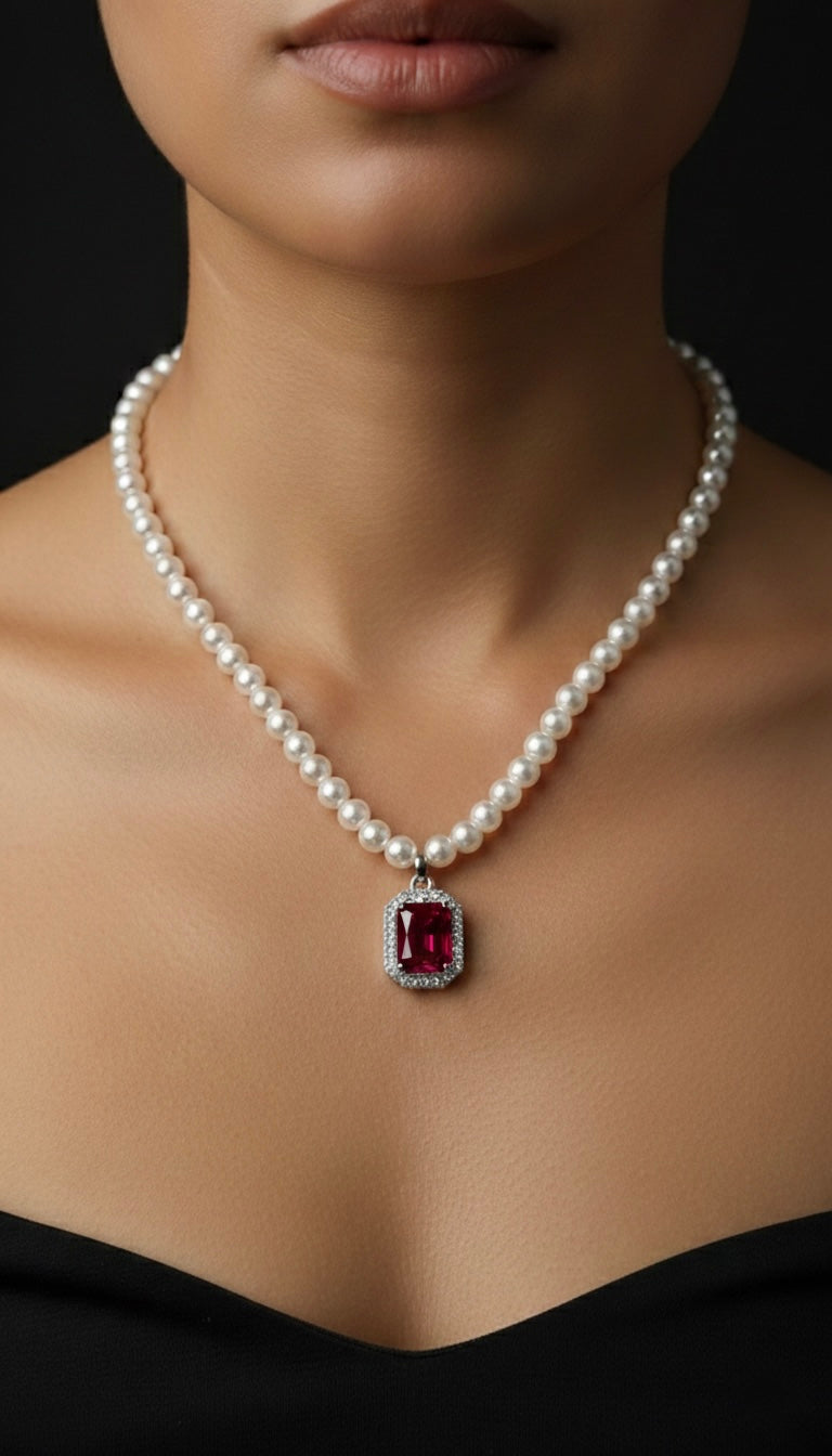 Necklace set SK032 Red