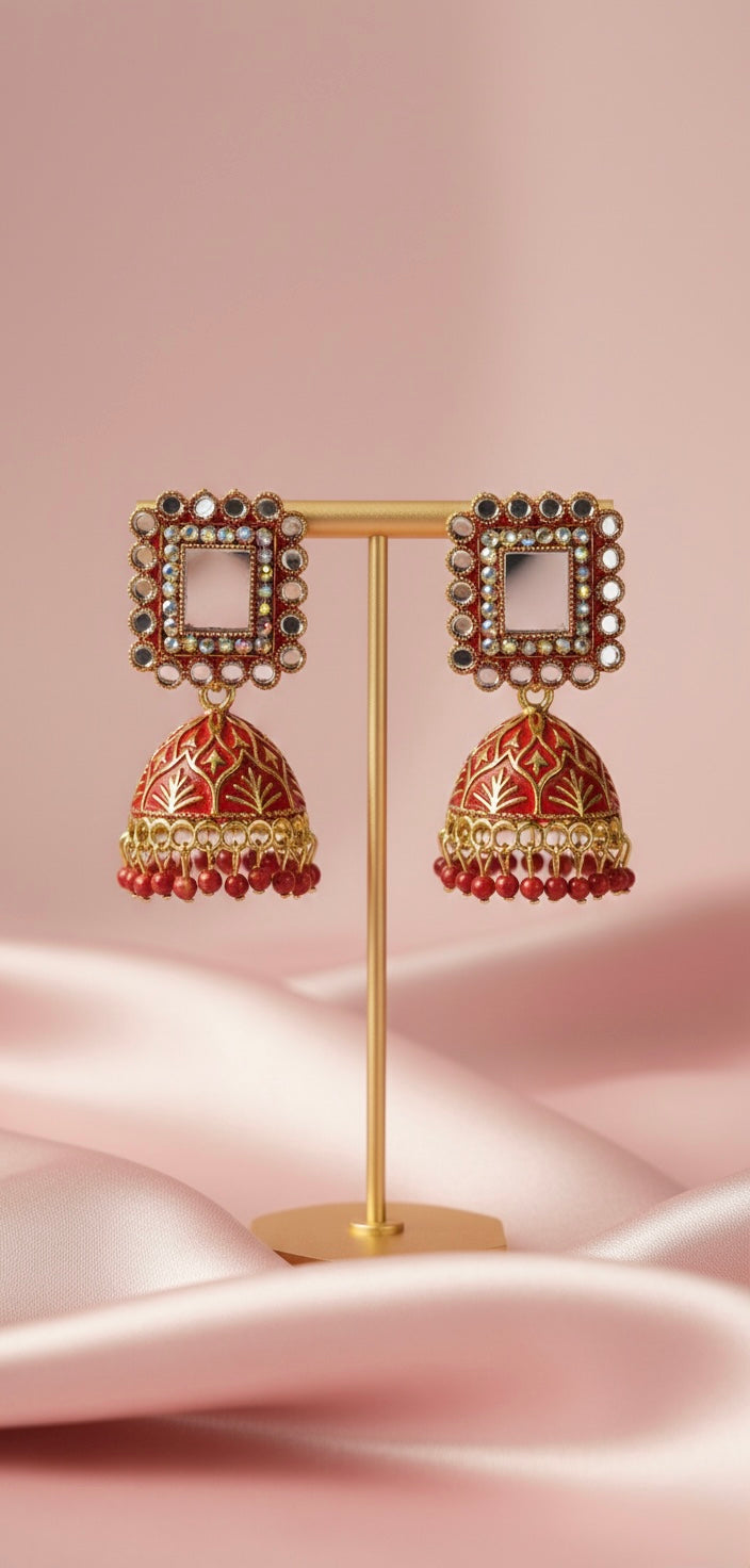 Earrings SK054 Red