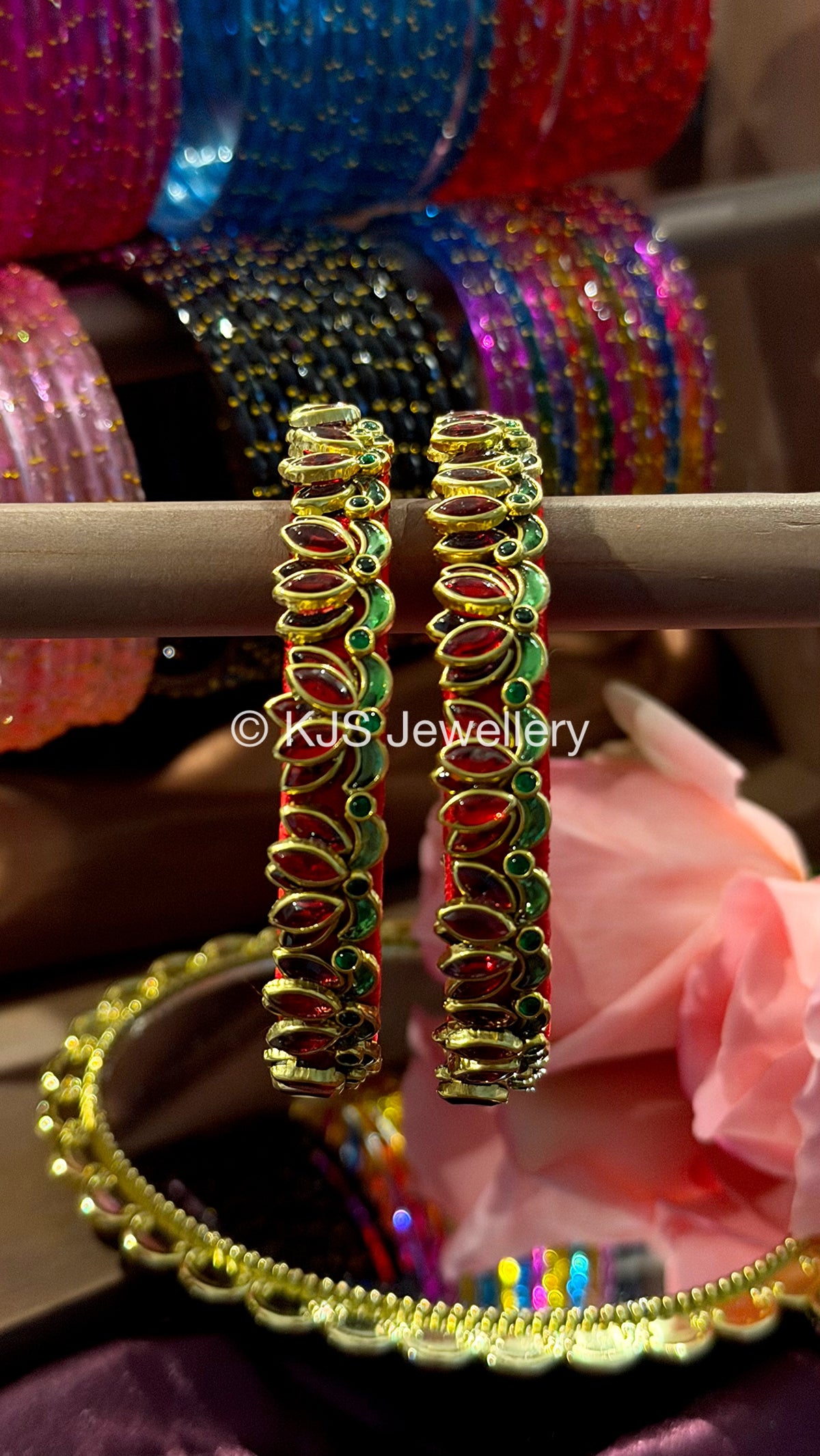 Lotus silk thread bangles