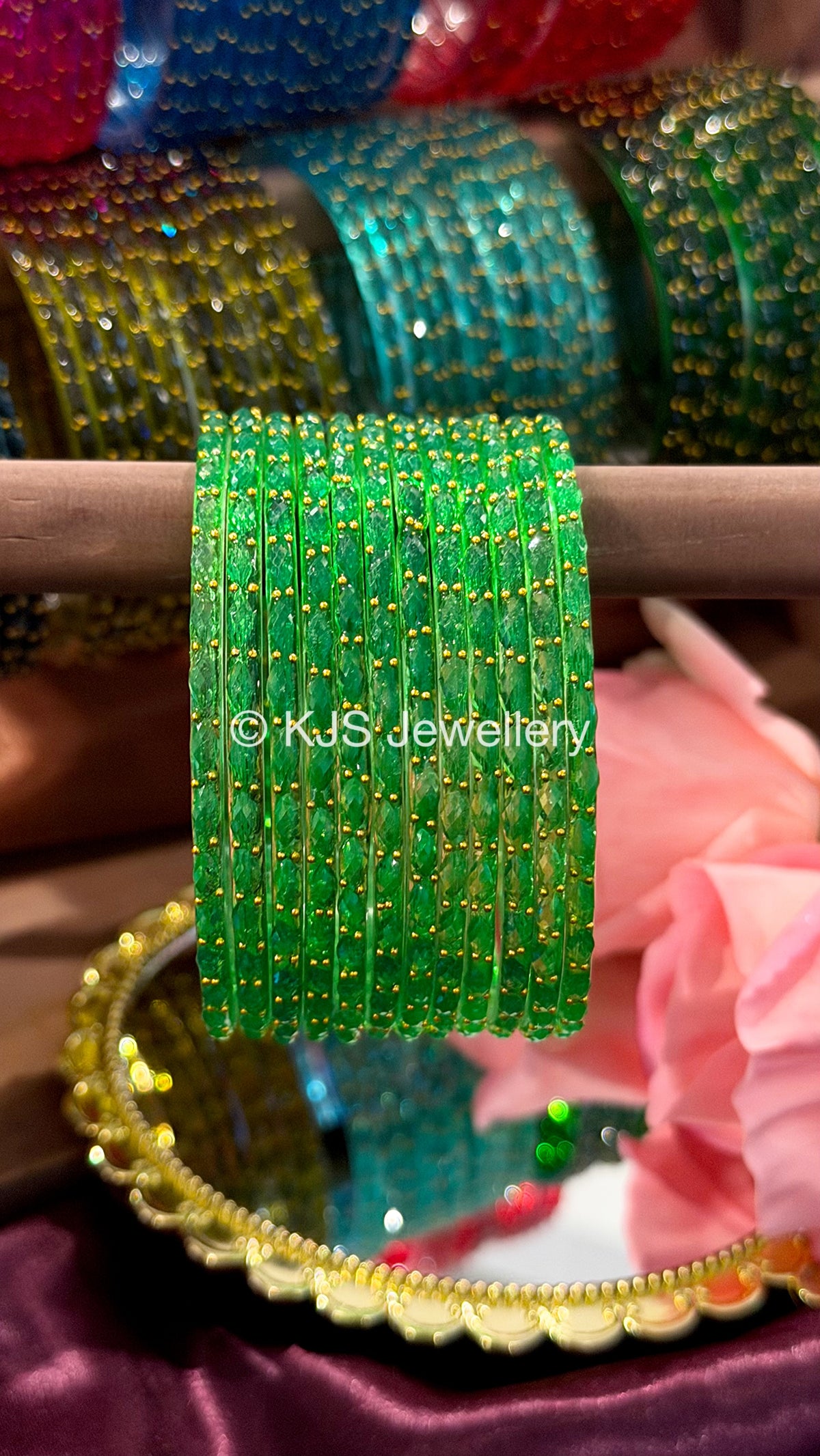Raindrop glass bangles