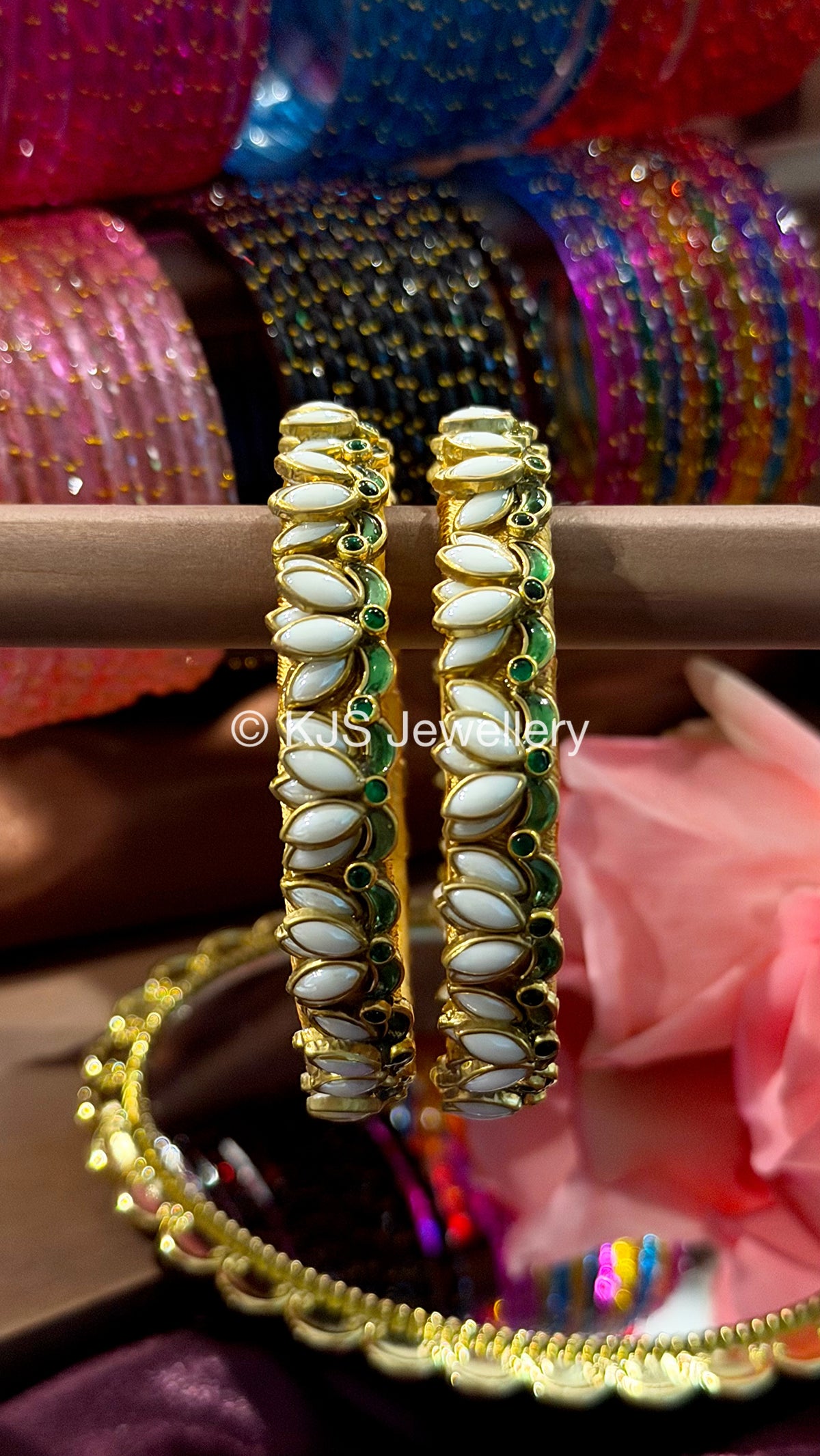 Lotus silk thread bangles