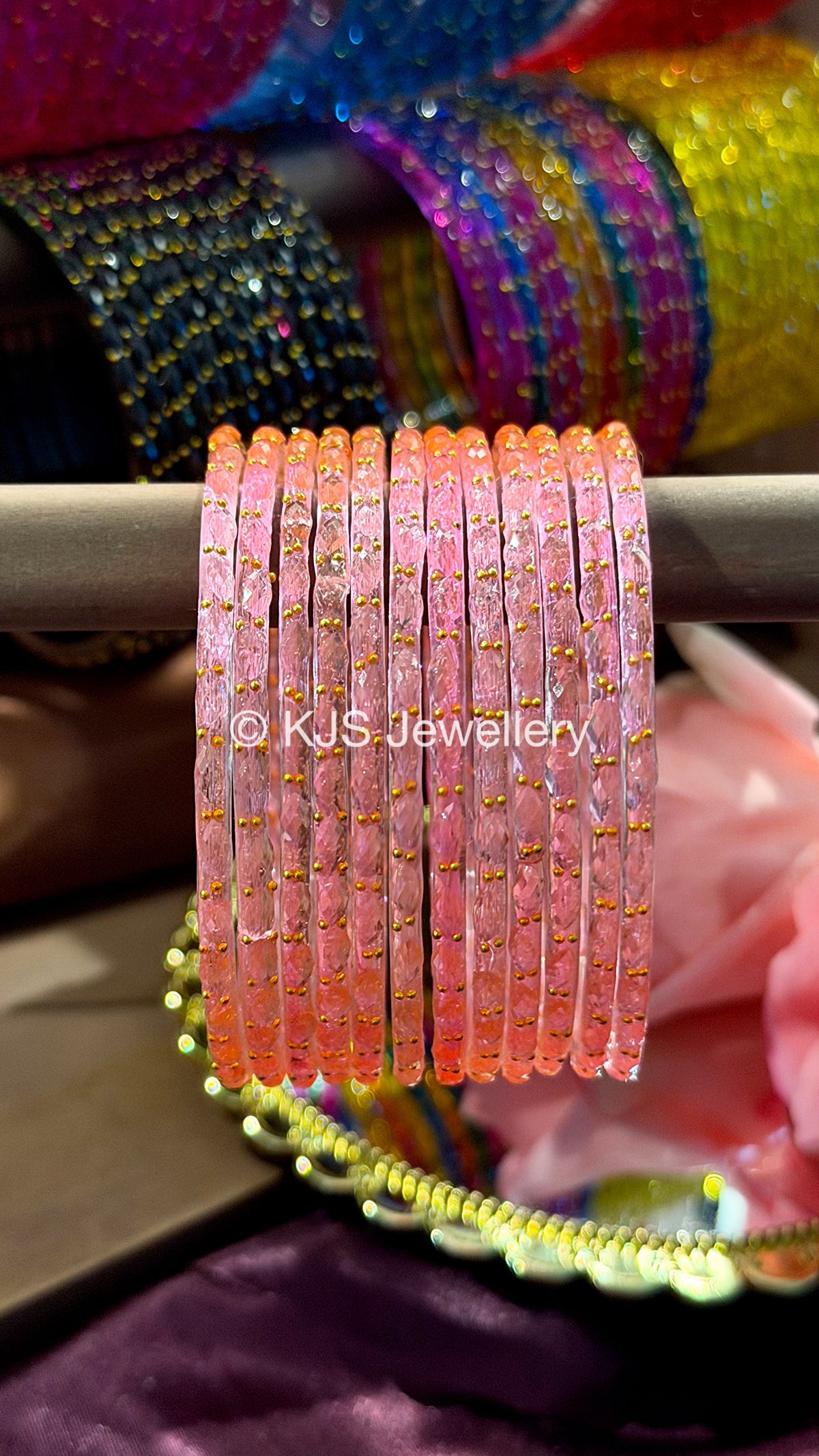 Raindrop glass bangles