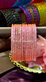 Raindrop glass bangles