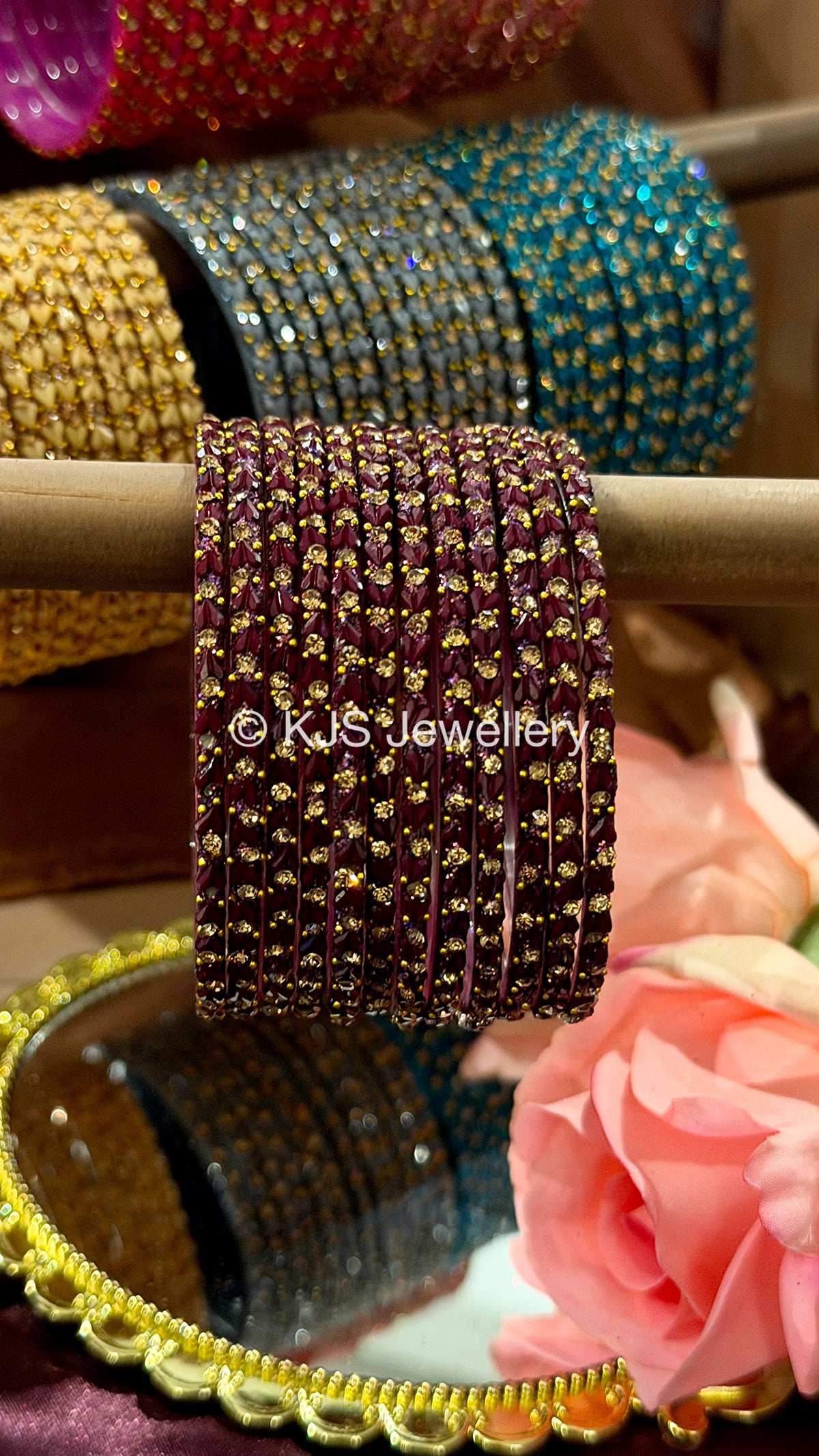 Heart glass bangles