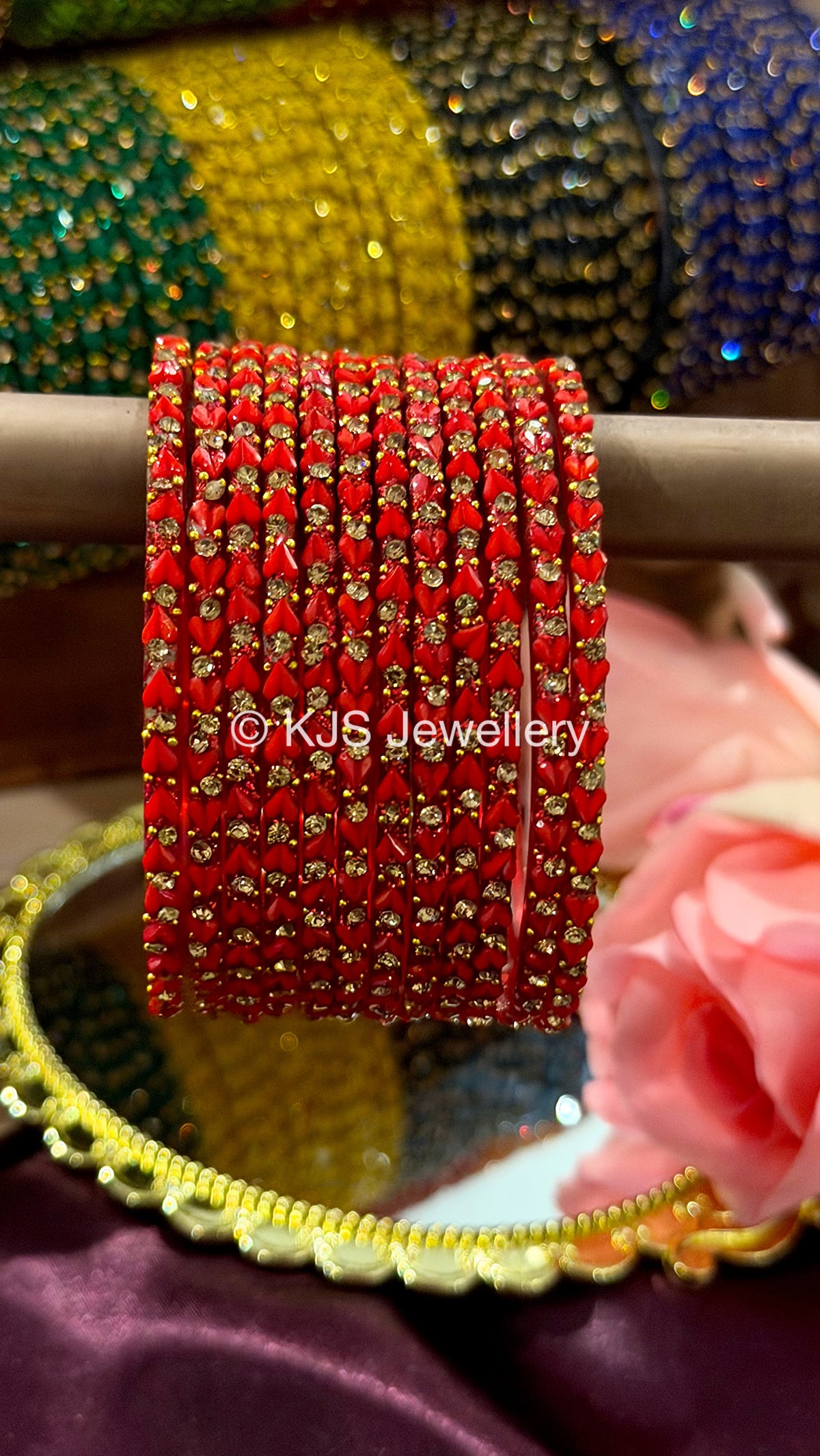 Heart glass bangles