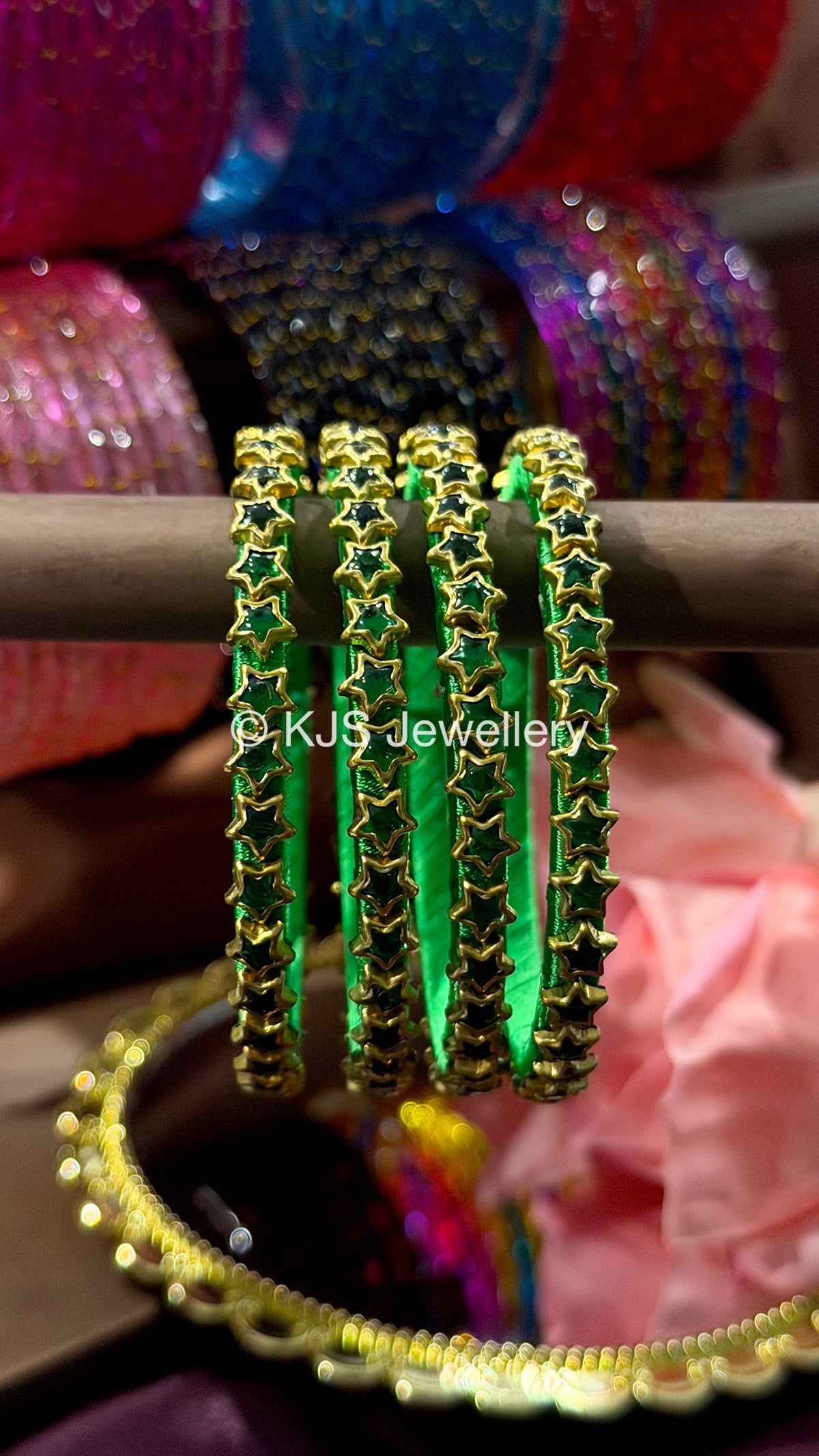 Star silk thread bangles