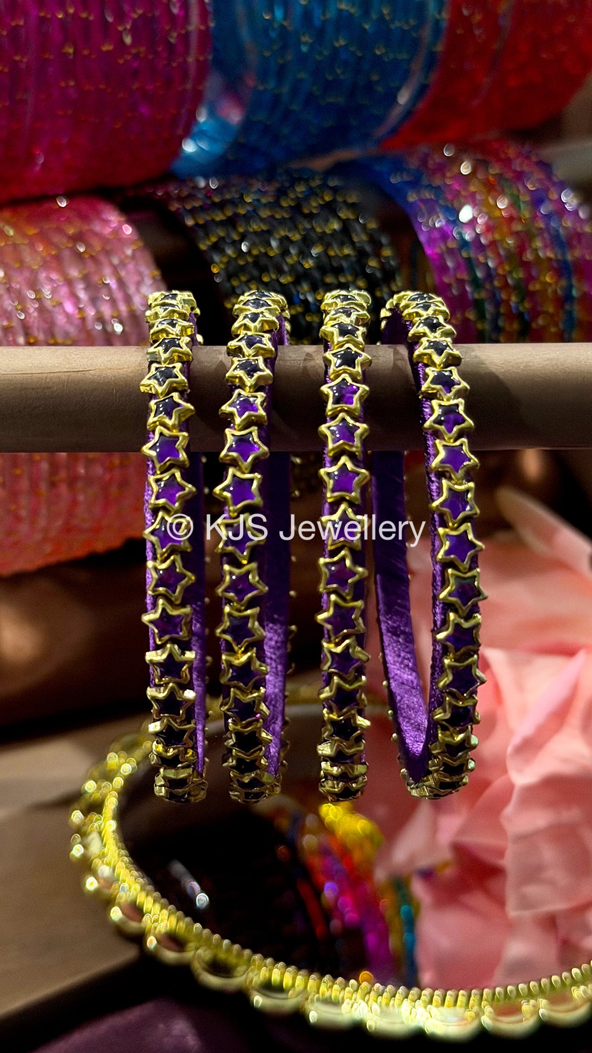 Star silk thread bangles