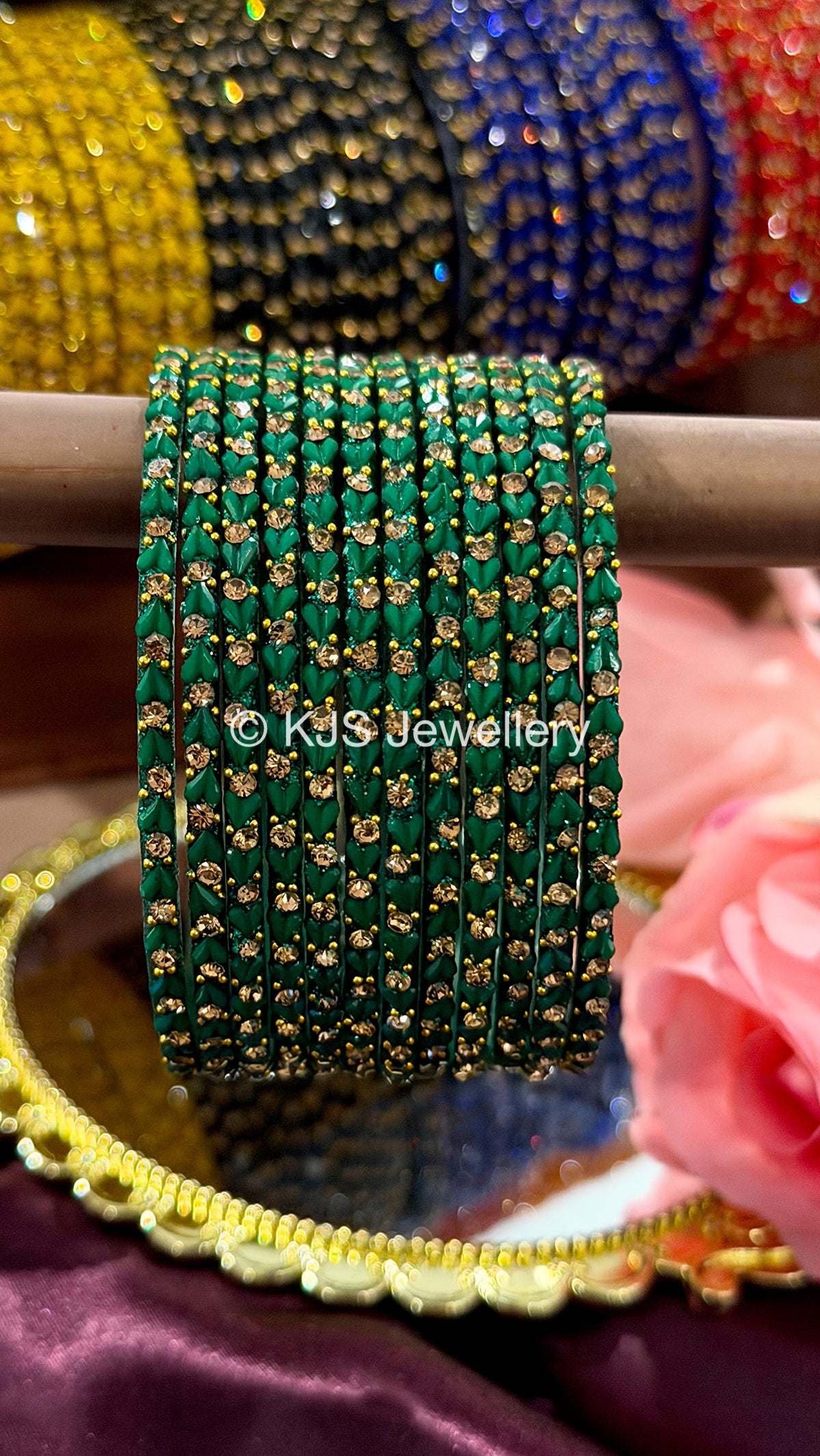 Heart glass bangles