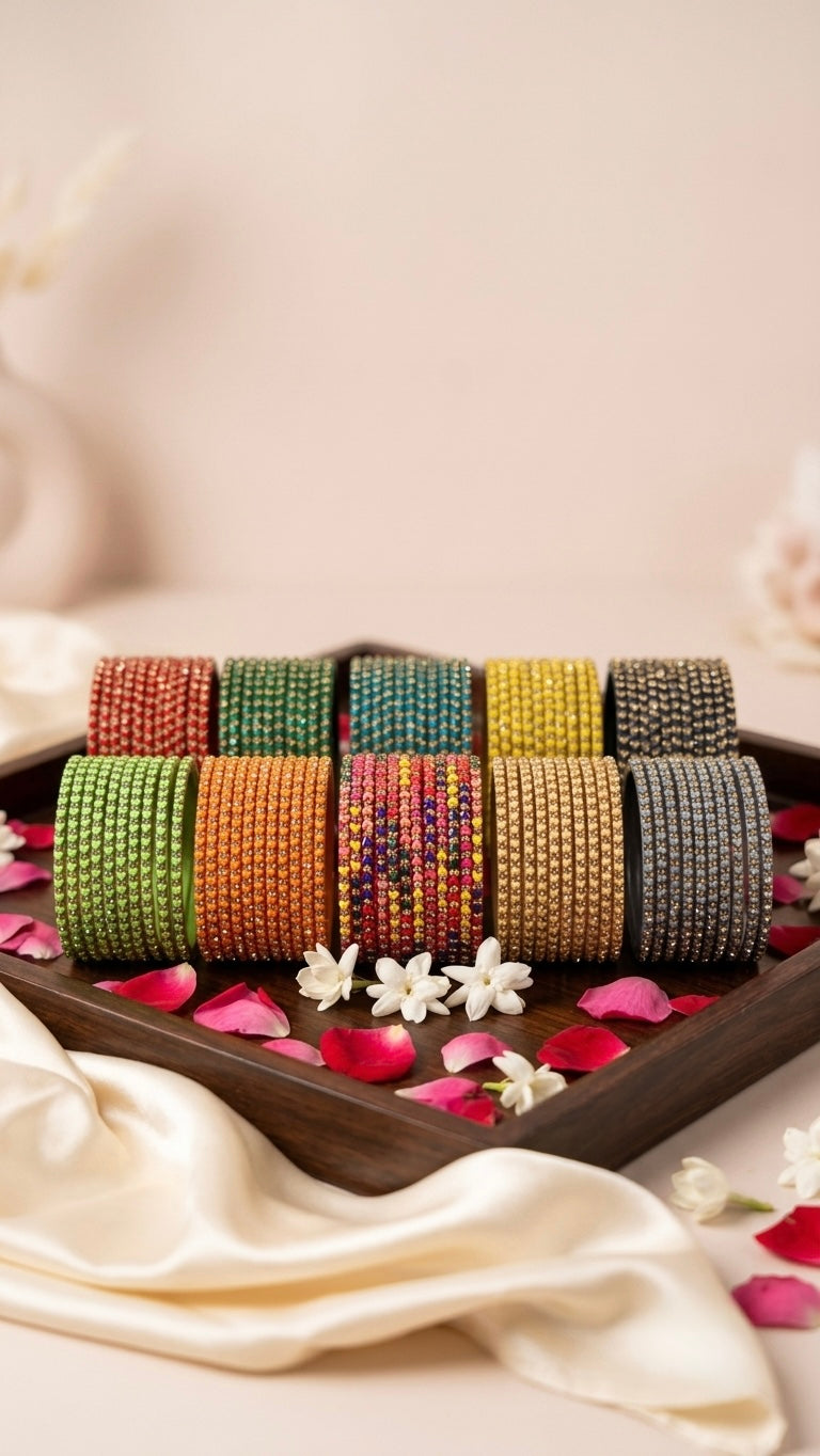 Heart glass bangles