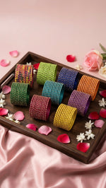 Heart glass bangles plus size