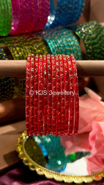 Raindrop glass bangles
