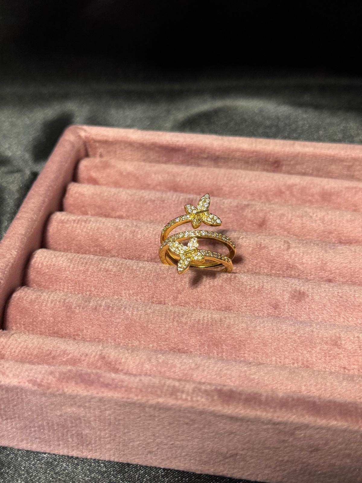 Double Butterfly ring