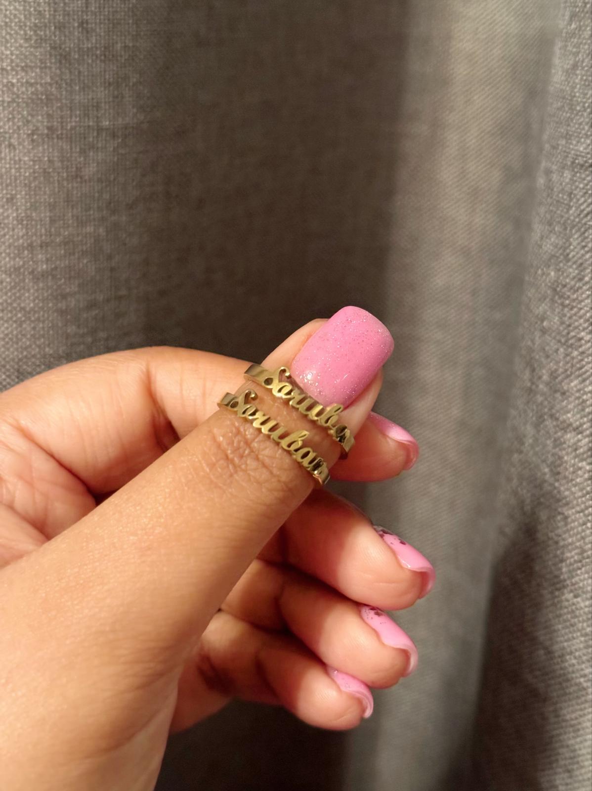 Custom Double Name ring