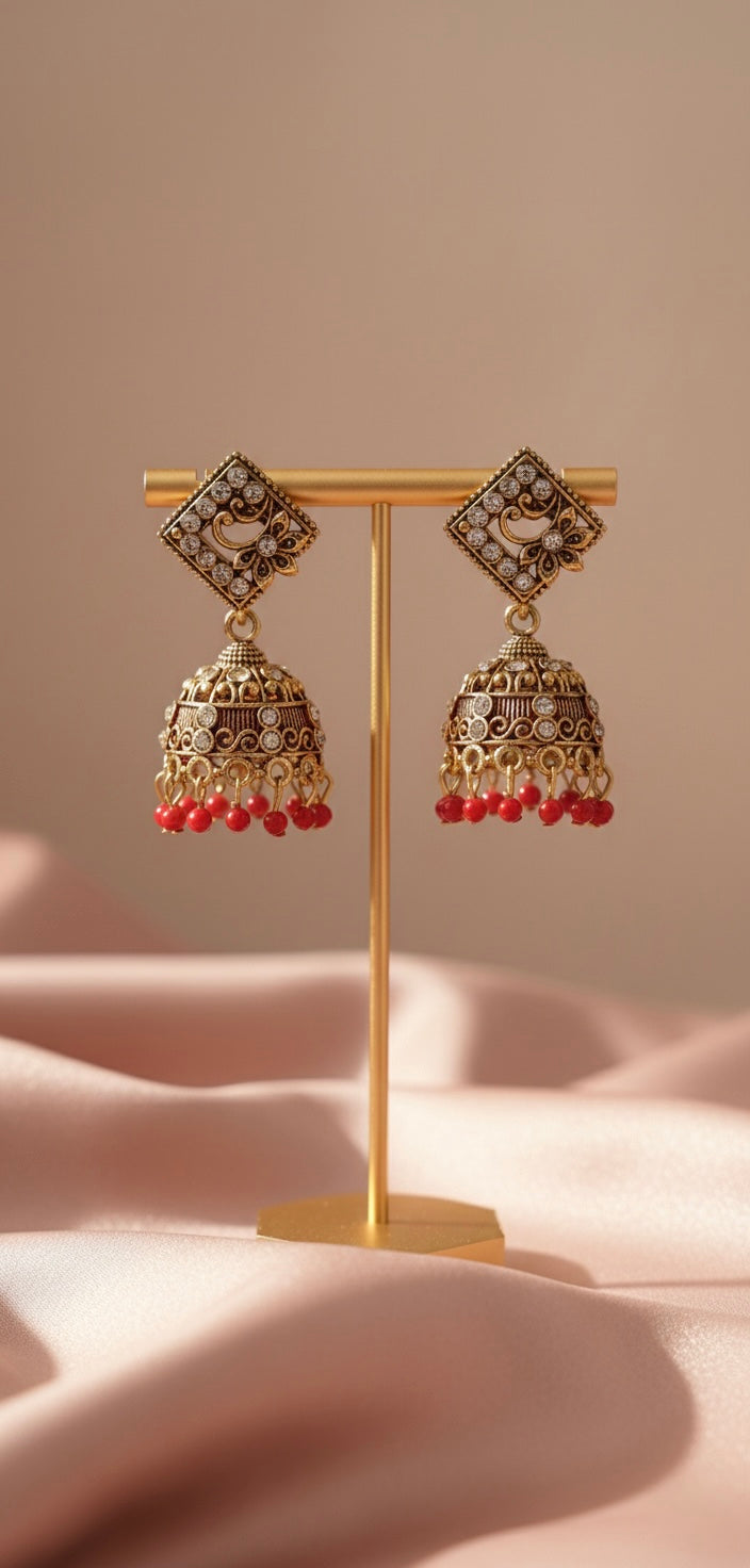 Earrings SK051 Red