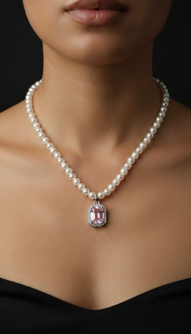 Necklace set SK032 Pink