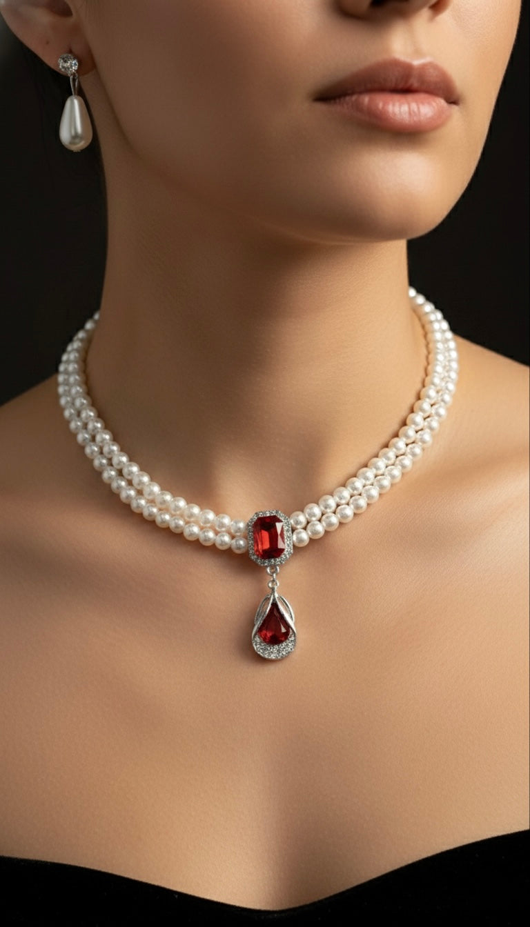 Necklace set SK014 Red