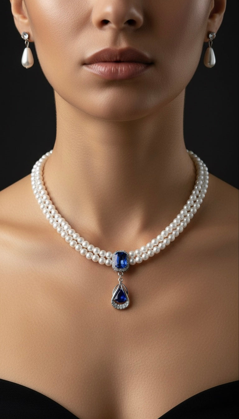 Necklace set SK014 Blue